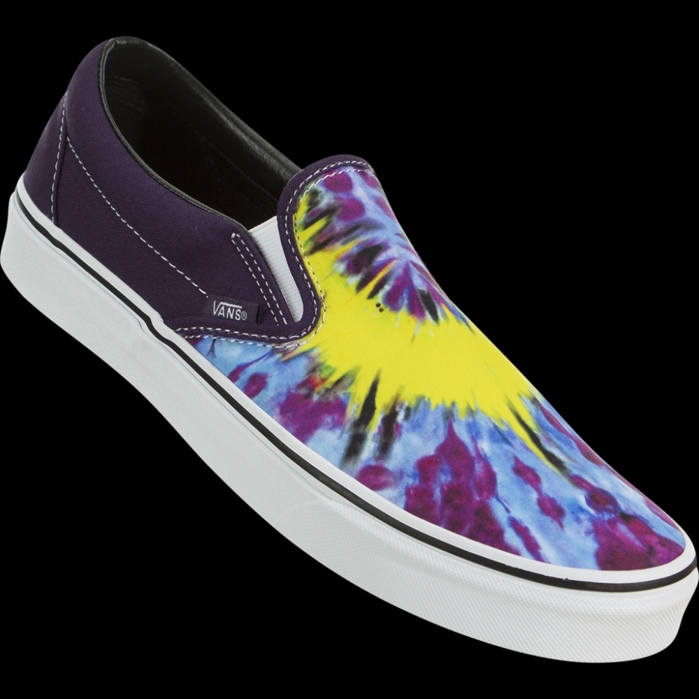 1 LEFT 🆕Vans | Classic Slip On Mysterioso Tie-Dye Blue Yellow Womens Size 5.5